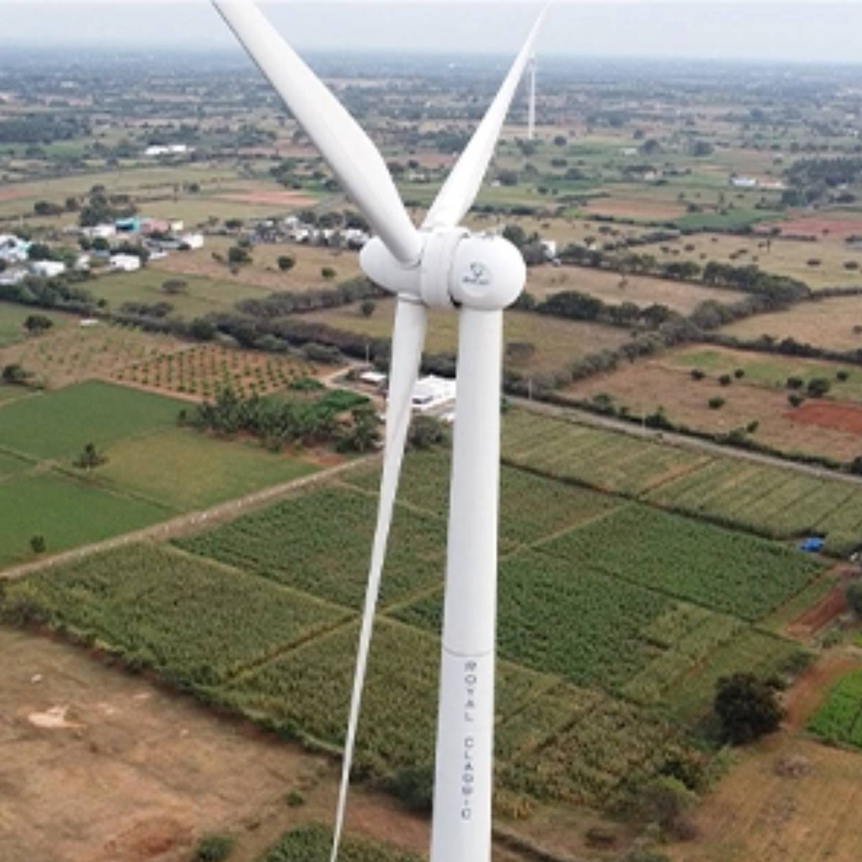 Suzlon wind turbine at a Royal Classic wind farm in Tiruppur