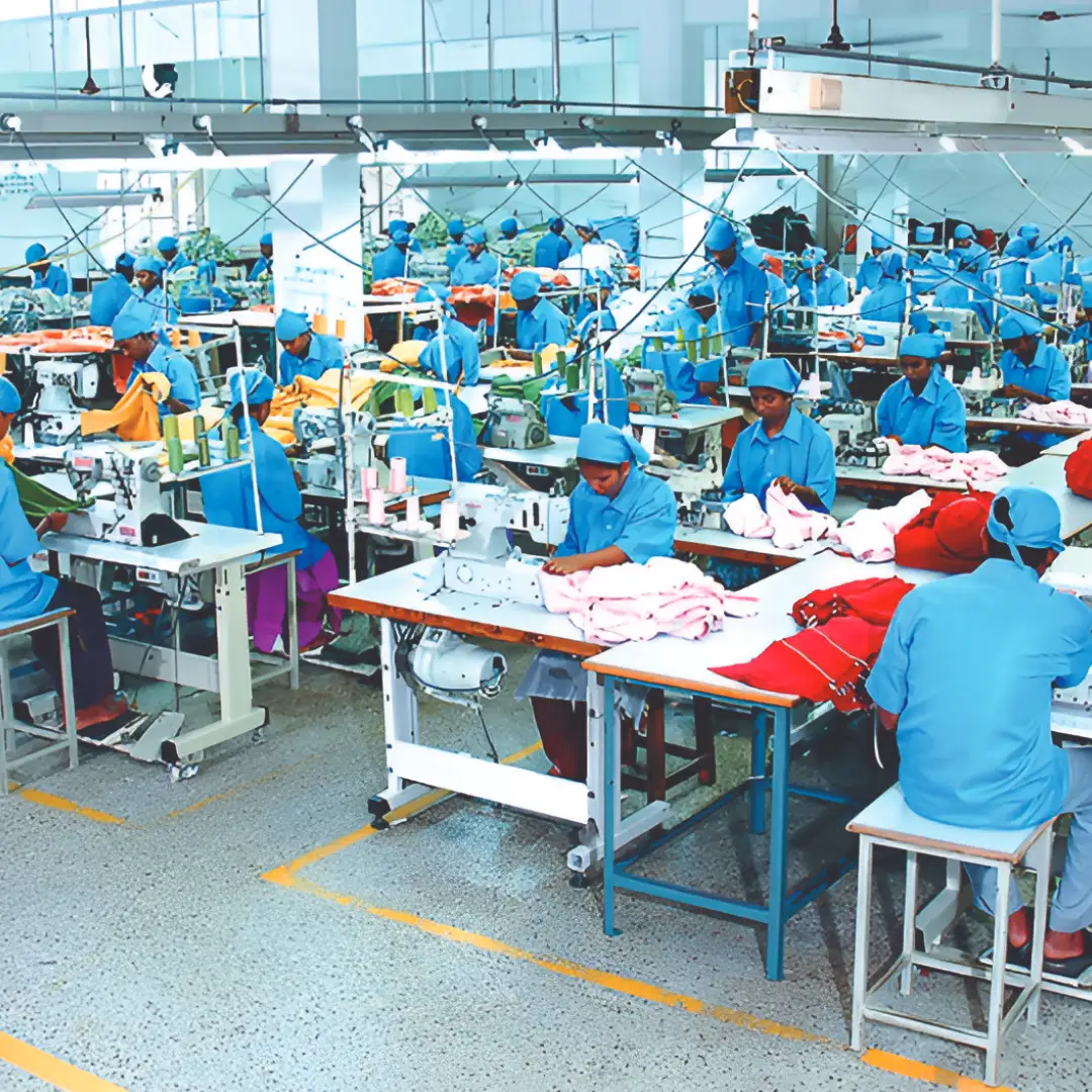 Stitching lines on the Royal Classic garment floor